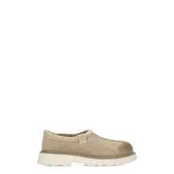 Beżowe Buty z Zamszu