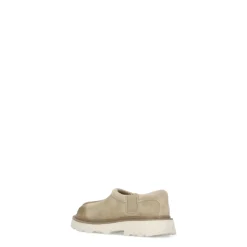 Beżowe Buty z Zamszu
