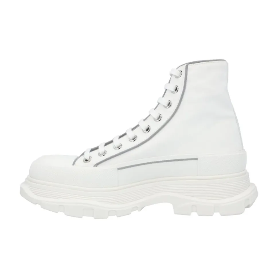 Biała Canvas HighTop Platform Sneaker