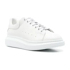Białe Jedwabne Nylonowe Sneakersy