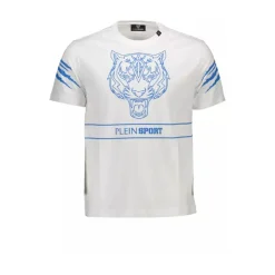Biały Bawełniany T-shirt Męski