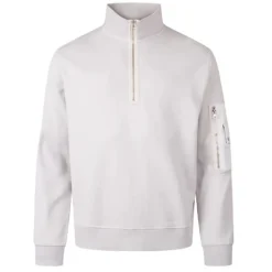 Bluza z diagonalnego polaru z zamkiem 1/4, barwiona w kawałku