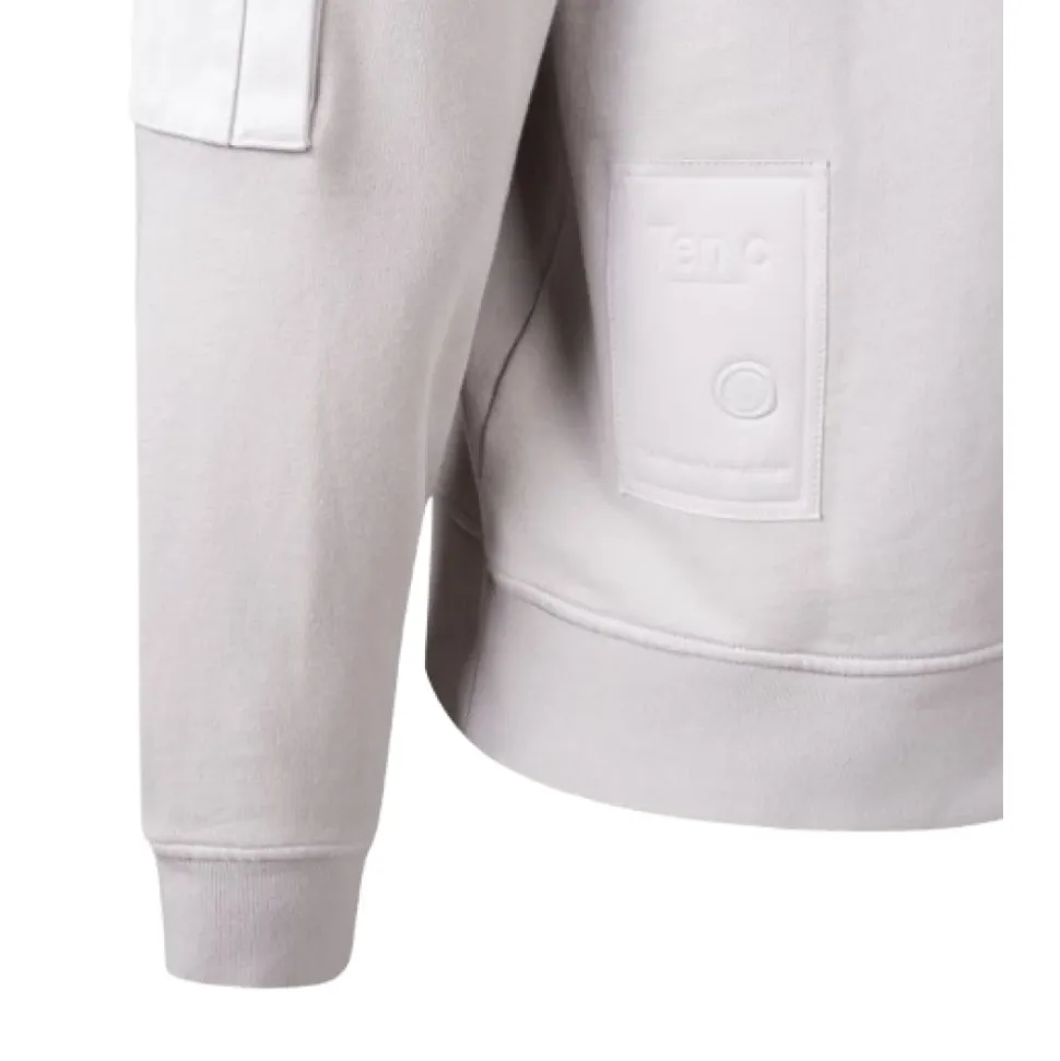Bluza z diagonalnego polaru z zamkiem 1/4, barwiona w kawałku