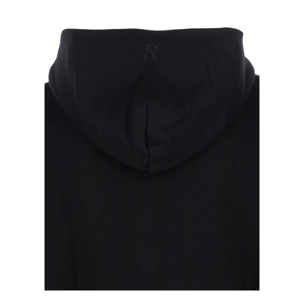 Bluza z haftowanym logo na kapturze i obniżonymi ramionami