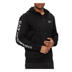 Bluza z kapturem i zamkiem błyskawicznym Logo Series z bawełny