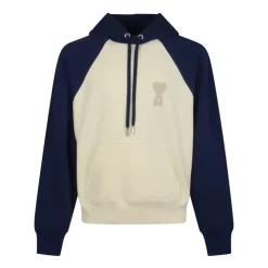 Bluza z Kapturem o Kroju Boxy z Dzianinową Naszywką Ami De Coeur