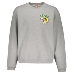 Bluza z okrągłym dekoltem i naszywką z logo