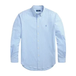 Camicia in popeline elasticizzato a righe Slim Fit
