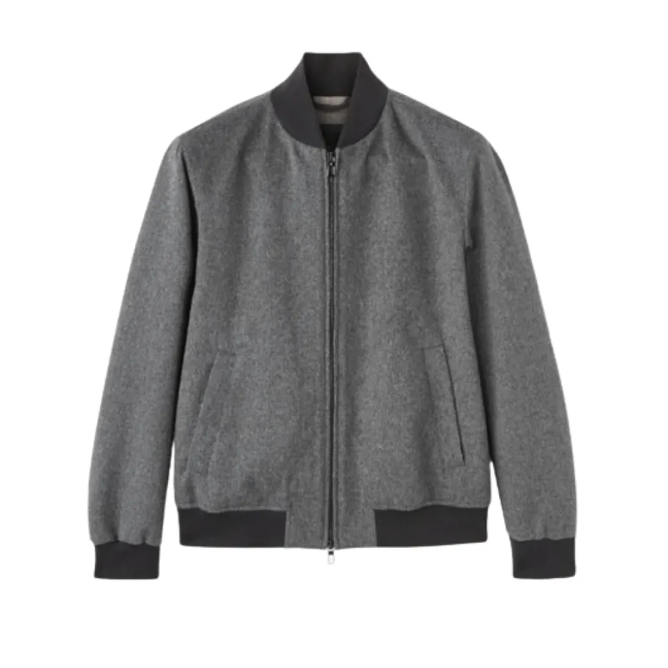 Cashmere Grey Bomber Jacket
