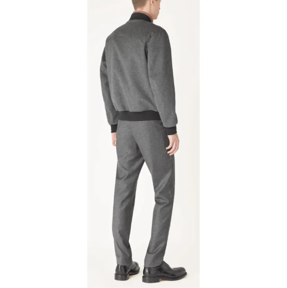 Cashmere Grey Bomber Jacket