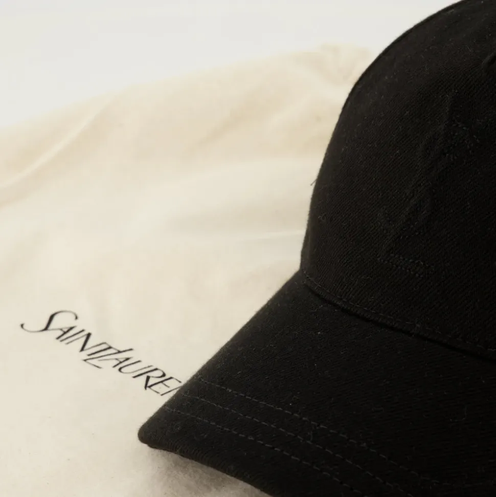 Casquette à logo en denim