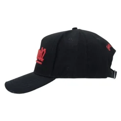 Czapka z daszkiem z wytłoczonym logo Fibbia Dsquared2