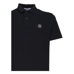 Czarna koszulka polo z logo kompasu