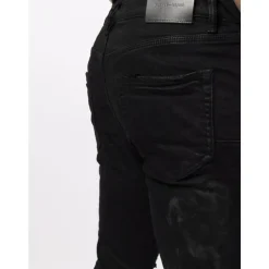Czarne Dżinsy Skinny dla Mężczyzn