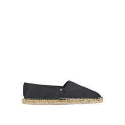 Czarne Gancini Logo Espadryle