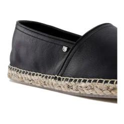 Czarne Gancini Logo Espadryle