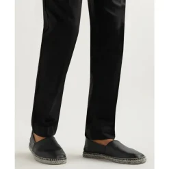 Czarne Gancini Logo Espadryle