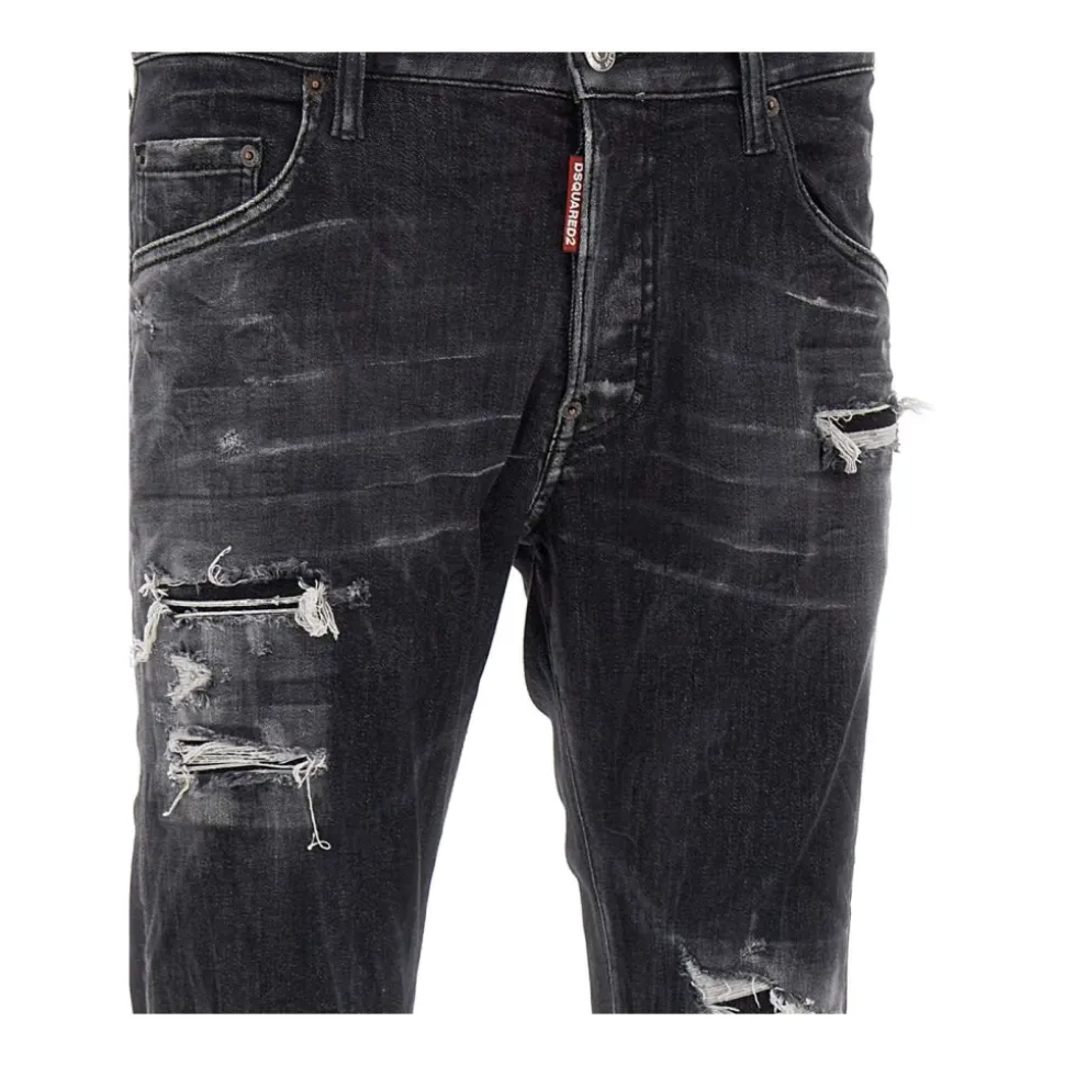 Czarne Jeansy od Dsquared2