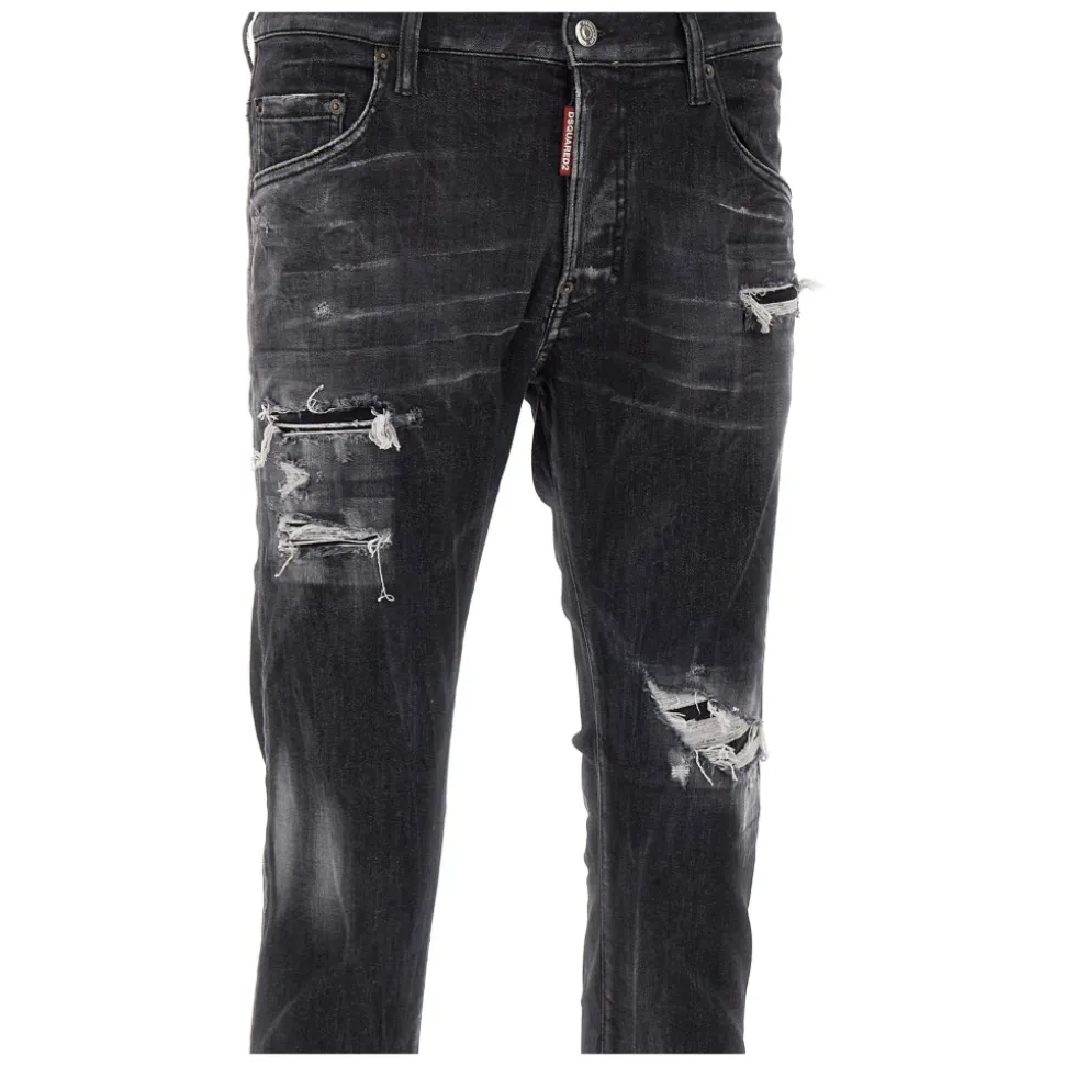Czarne Jeansy od Dsquared2