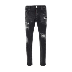 Czarne Jeansy od Dsquared2