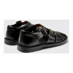 Czarne sandały rybackie styl casual
