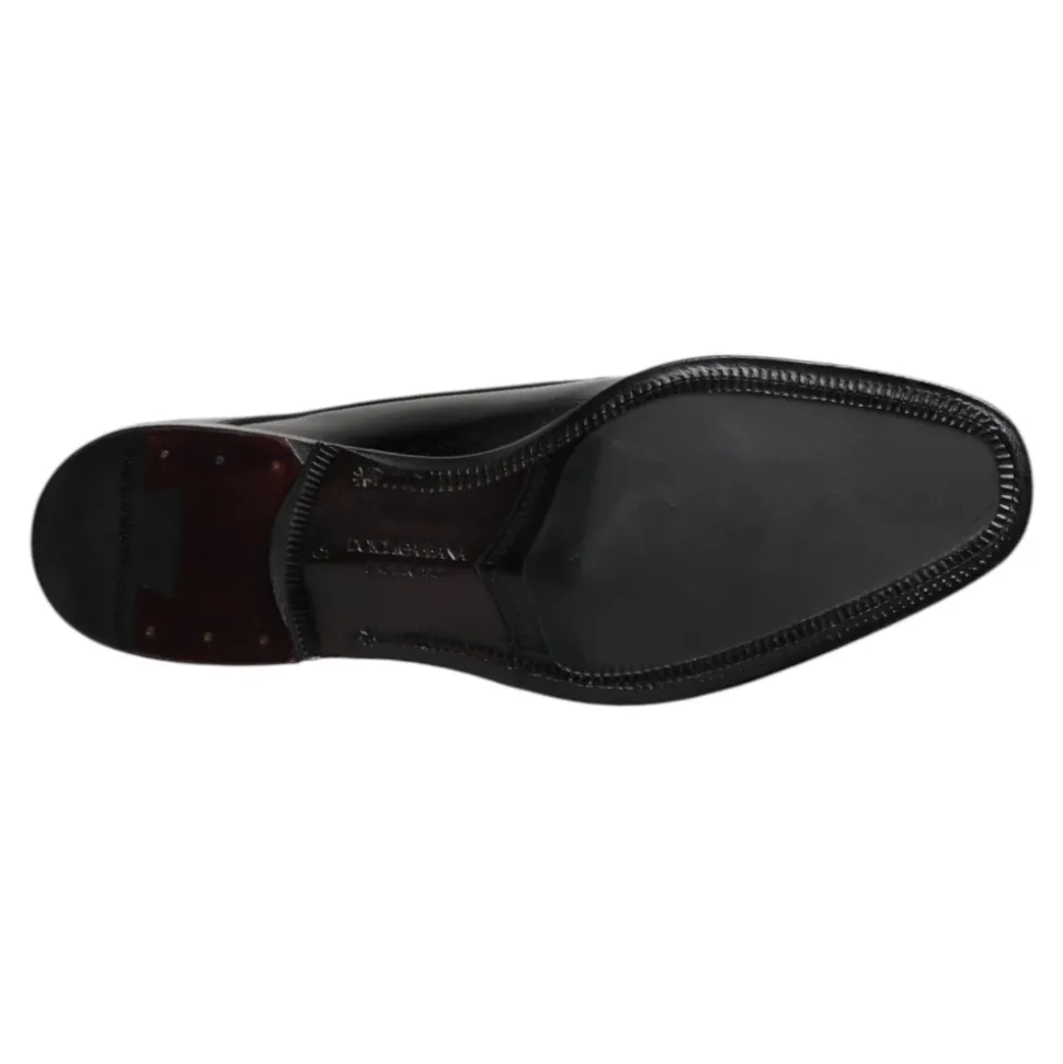 Czarne skórzane buty sznurowane