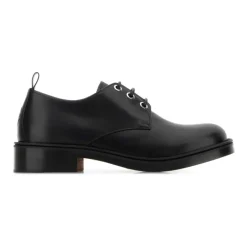 Czarne skórzane buty wiązane