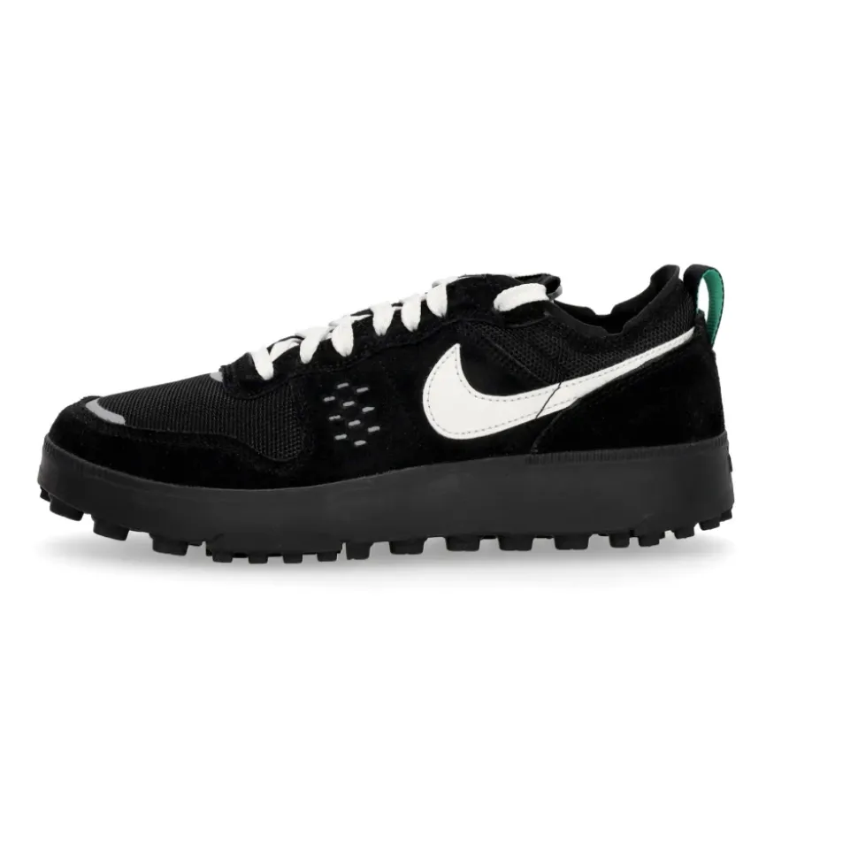 Czarne sneakersy City z zielonymi akcentami