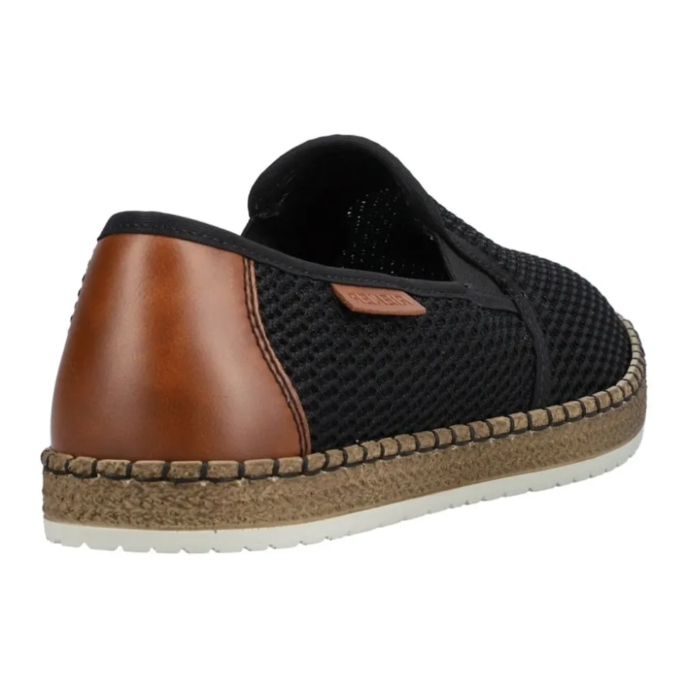 Czarne Sznurowane Espadryle z Tkaniny