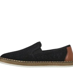 Czarne Sznurowane Espadryle z Tkaniny