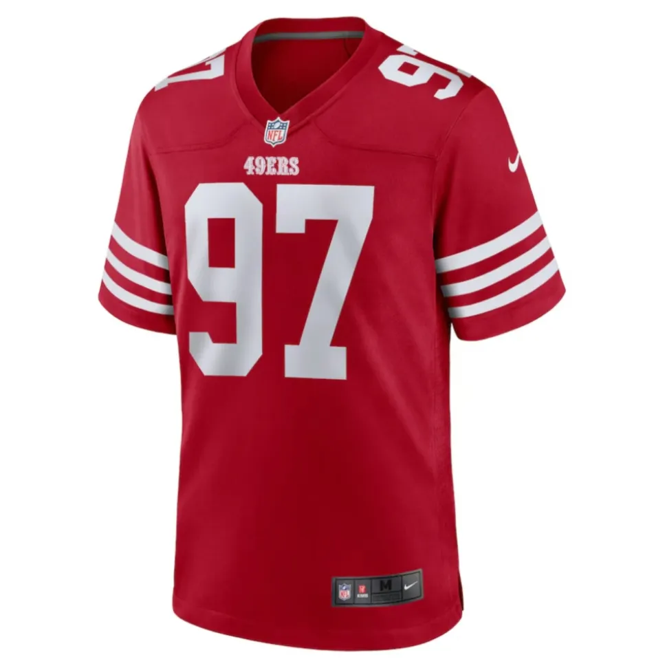 Czerwony 49ers Nick Bosa NFL Jersey