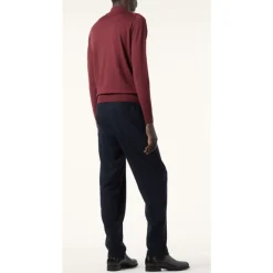 Czerwony Polo z Śliwkowym Wzorem