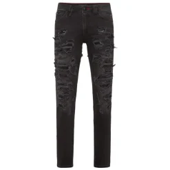 Denim Slim Fit z Metalową Siatką
