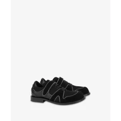 Derby Shoes w Skórze Cielęcej, Zamszu i Siateczce