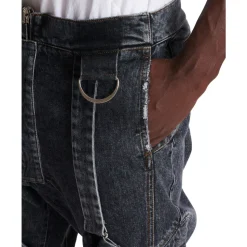 Dżinsy Slim-fit z bawełny ze wzorem żeberkowym