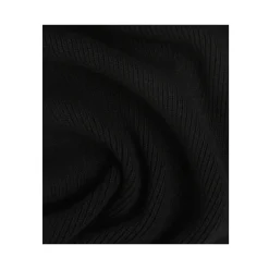 Długi czarny szal z logo Essential