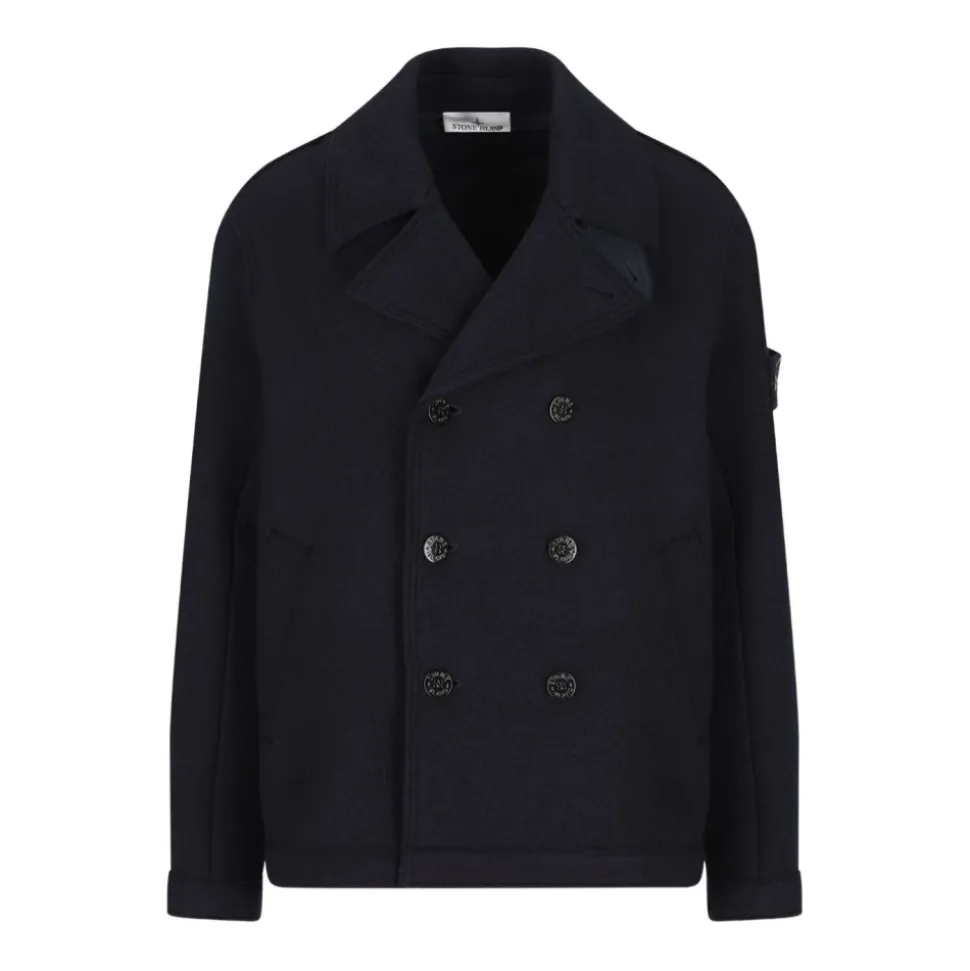 Dwurzędowy Płaszcz Pea Coat