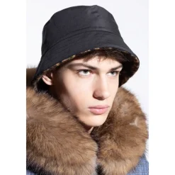Dwustronny kapelusz typu bucket w panterkę