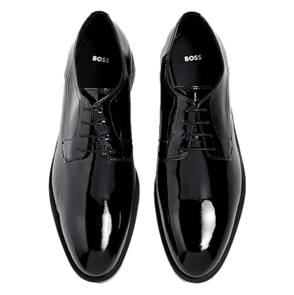 Eleganckie czarne skórzane buty derby