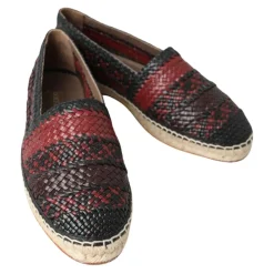 Eleganckie Espadryle z Tkanej Skóry