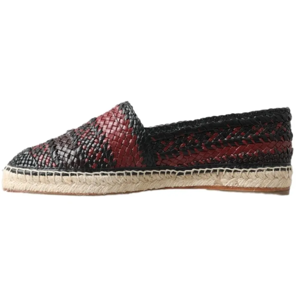 Eleganckie Espadryle z Tkanej Skóry