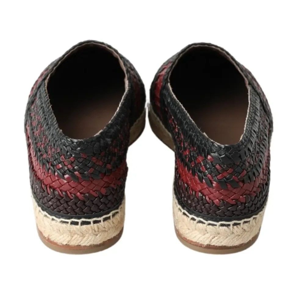 Eleganckie Espadryle z Tkanej Skóry