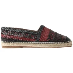 Eleganckie Espadryle z Tkanej Skóry