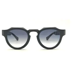 Eleganckie matowe czarne okulary panto