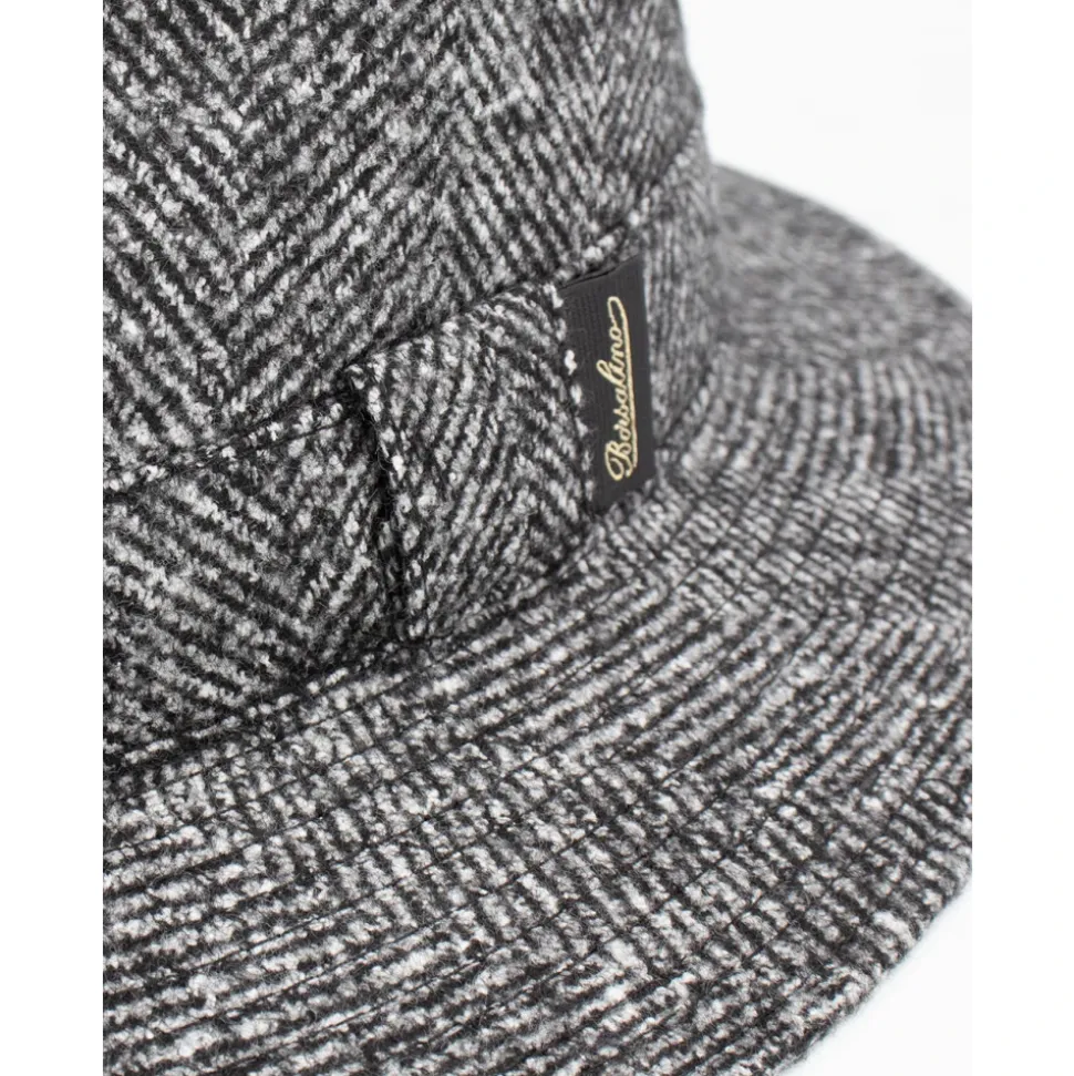Elegant Herringbone Fedora Hat