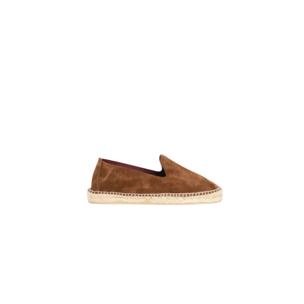Espadryle zamszowe z ręcznie robioną podeszwą jutową