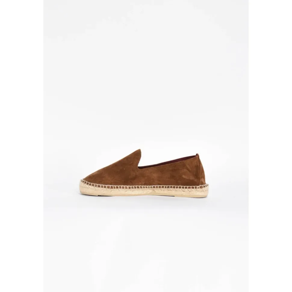 Espadryle zamszowe z ręcznie robioną podeszwą jutową