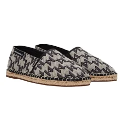 Espadryle z tkaniny w monogram