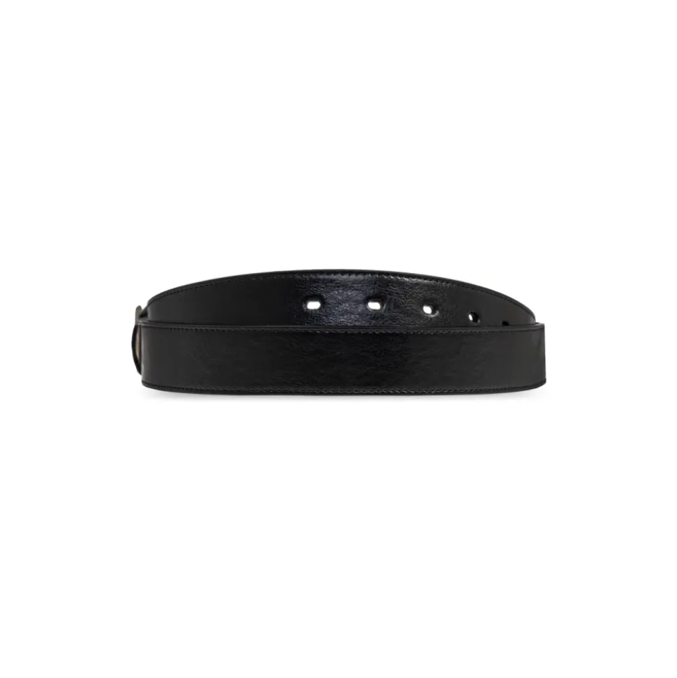 FF Monogram Buckle Leather Belt