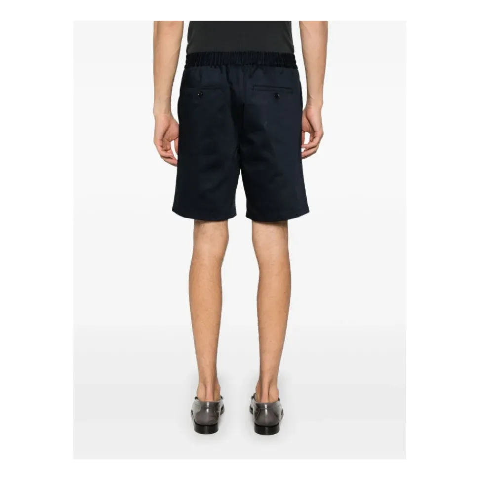 Granatowe Spodenki z Elastycznym Pasem